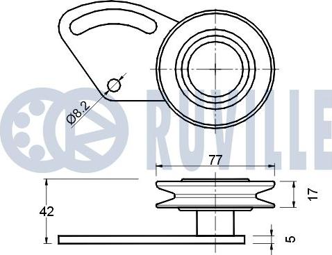 Ruville 540053 - Паразитна / водеща ролка, пистов ремък vvparts.bg