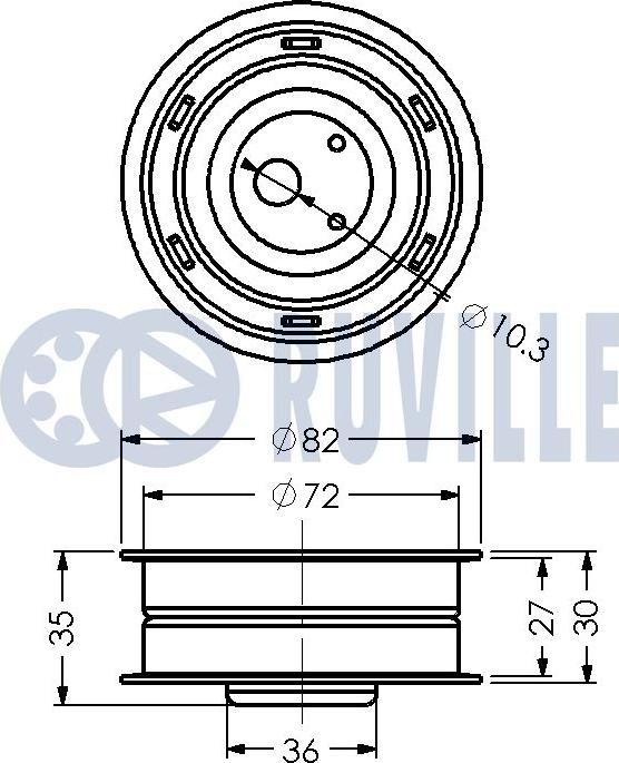 Ruville 540003 - Обтяжна ролка, ангренаж vvparts.bg