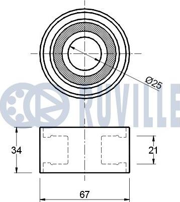 Ruville 540017 - Паразитна / водеща ролка, зъбен ремък vvparts.bg