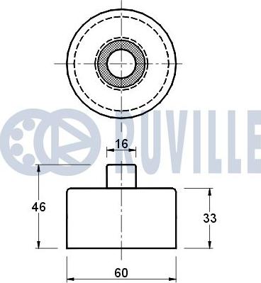 Ruville 540038 - Паразитна / водеща ролка, зъбен ремък vvparts.bg