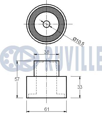 Ruville 540072 - Паразитна / водеща ролка, зъбен ремък vvparts.bg