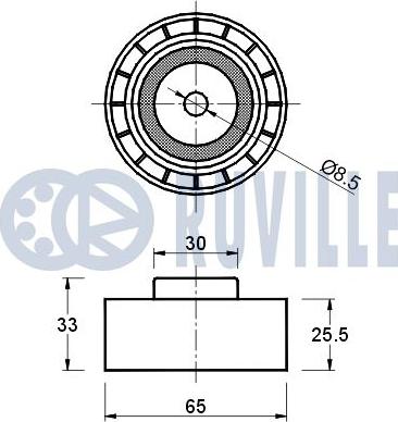 Ruville 540150 - Паразитна / водеща ролка, пистов ремък vvparts.bg