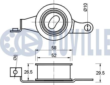 Ruville 540166 - Обтяжна ролка, ангренаж vvparts.bg