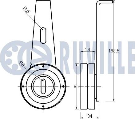 Ruville 540160 - Ремъчен обтегач, пистов ремък vvparts.bg