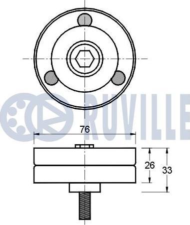 Ruville 540168 - Паразитна / водеща ролка, пистов ремък vvparts.bg