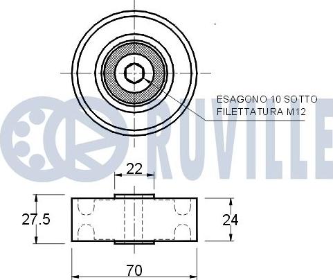 Ruville 540162 - Паразитна / водеща ролка, пистов ремък vvparts.bg