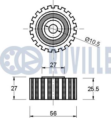 Ruville 540167 - Паразитна / водеща ролка, зъбен ремък vvparts.bg