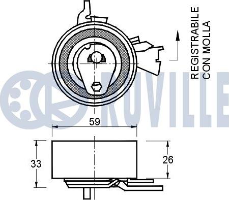 Ruville 540122 - Обтяжна ролка, ангренаж vvparts.bg