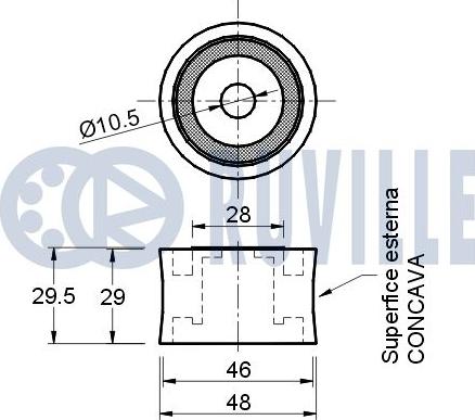 Ruville 540171 - Паразитна / водеща ролка, зъбен ремък vvparts.bg