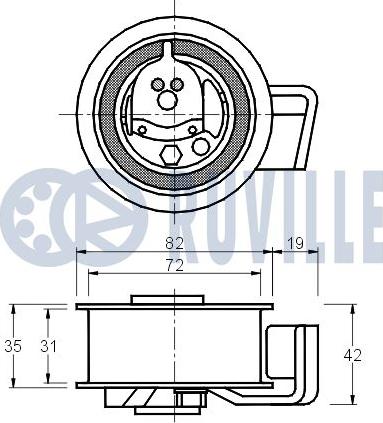 Ruville 540890 - Обтяжна ролка, ангренаж vvparts.bg