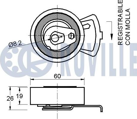 Ruville 540892 - Обтяжна ролка, ангренаж vvparts.bg