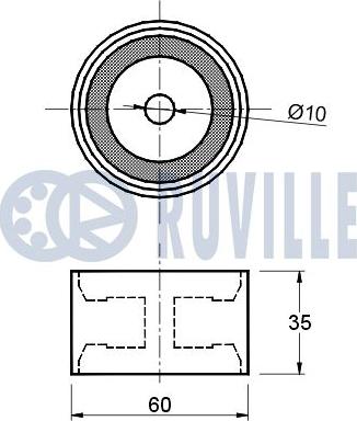 Ruville 540854 - Паразитна / водеща ролка, зъбен ремък vvparts.bg