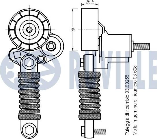 Ruville 540867 - Ремъчен обтегач, пистов ремък vvparts.bg