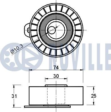 Ruville 540811 - Обтяжна ролка, ангренаж vvparts.bg