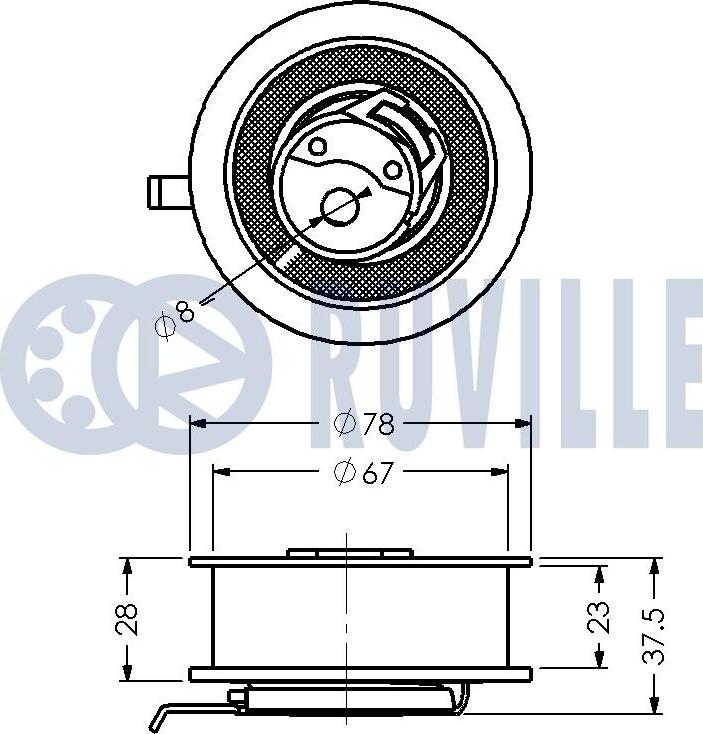 Ruville 540344 - Обтяжна ролка, ангренаж vvparts.bg