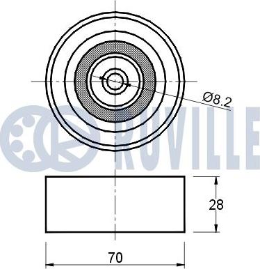 Ruville 540340 - Паразитна / водеща ролка, пистов ремък vvparts.bg