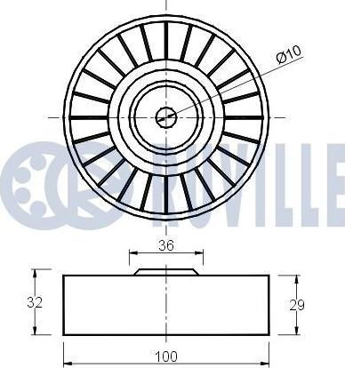 Ruville 540341 - Паразитна / водеща ролка, пистов ремък vvparts.bg