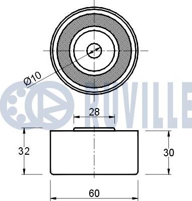 Ruville 540362 - Паразитна / водеща ролка, зъбен ремък vvparts.bg