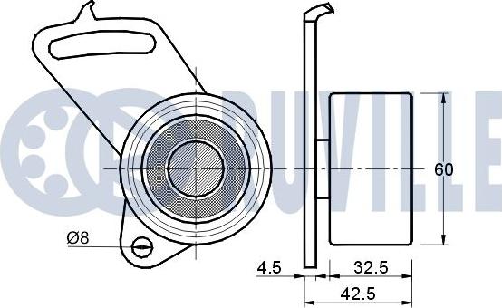 Ruville 540319 - Обтяжна ролка, ангренаж vvparts.bg