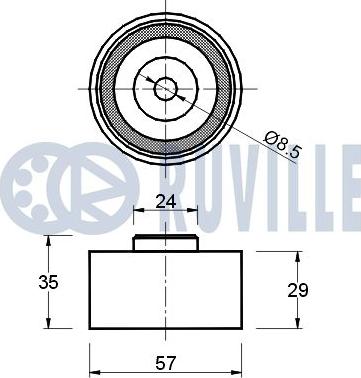 Ruville 540332 - Паразитна / водеща ролка, зъбен ремък vvparts.bg