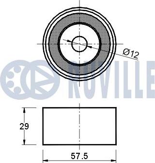 Ruville 540324 - Паразитна / водеща ролка, зъбен ремък vvparts.bg