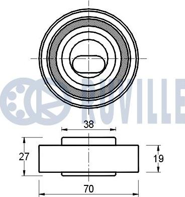 Ruville 540371 - Обтяжна ролка, ангренаж vvparts.bg