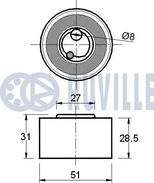 Ruville 540267 - Обтяжна ролка, ангренаж vvparts.bg