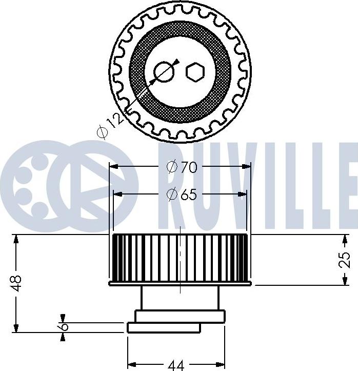 Ruville 540204 - Обтяжна ролка, ангренаж vvparts.bg