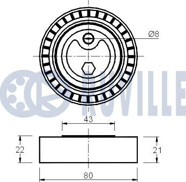 Ruville 540207 - Ремъчен обтегач, пистов ремък vvparts.bg