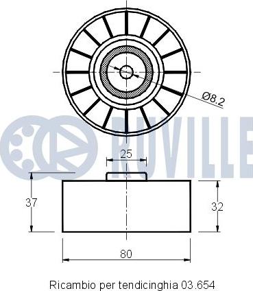 Ruville 540219 - Паразитна / водеща ролка, пистов ремък vvparts.bg