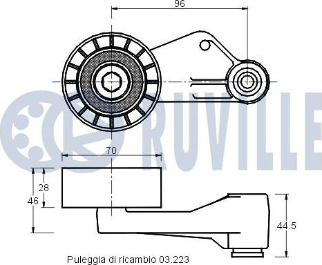 Ruville 540286 - Ремъчен обтегач, пистов ремък vvparts.bg