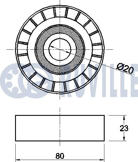 Ruville 540280 - Паразитна / водеща ролка, пистов ремък vvparts.bg