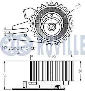 Ruville 540287 - Обтяжна ролка, ангренаж vvparts.bg