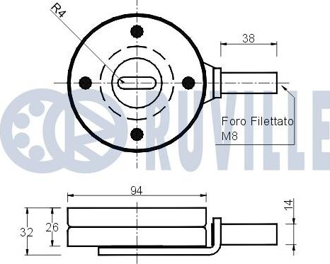 Ruville 540226 - Ремъчен обтегач, пистов ремък vvparts.bg