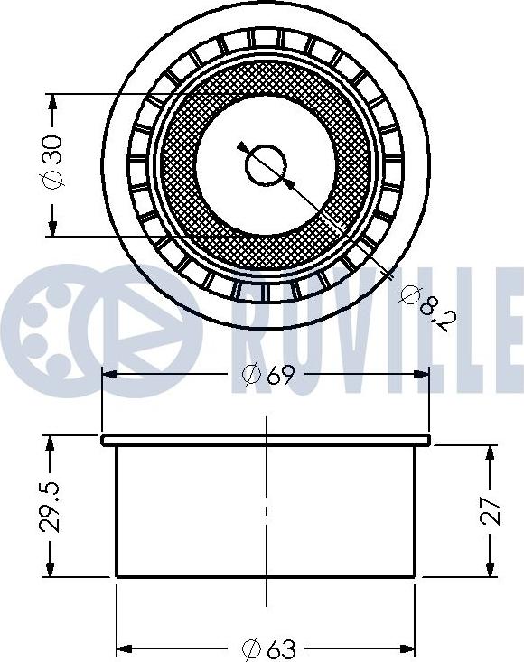 Ruville 540223 - Паразитна / водеща ролка, зъбен ремък vvparts.bg