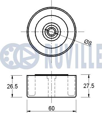 Ruville 540796 - Паразитна / водеща ролка, пистов ремък vvparts.bg