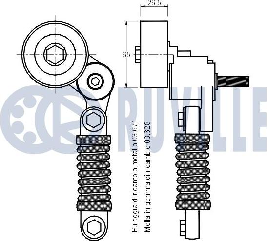 Ruville 540798 - Ремъчен обтегач, пистов ремък vvparts.bg