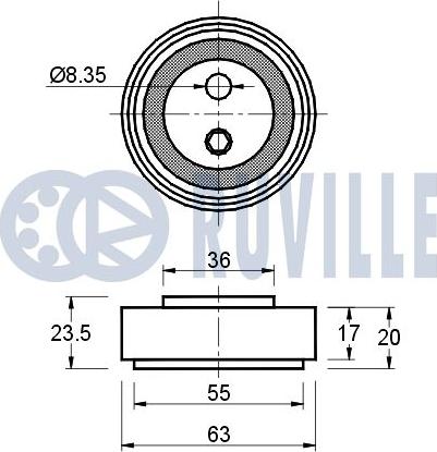 Ruville 540754 - Ремъчен обтегач, пистов ремък vvparts.bg