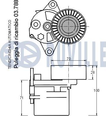 Ruville 540752 - Ремъчен обтегач, пистов ремък vvparts.bg