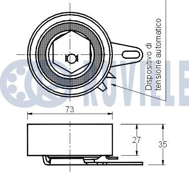 Ruville 540771 - Обтяжна ролка, ангренаж vvparts.bg