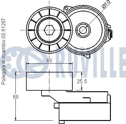 Ruville 541986 - Ремъчен обтегач, пистов ремък vvparts.bg