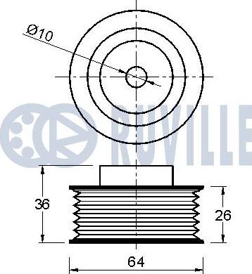 Ruville 541980 - Паразитна / водеща ролка, пистов ремък vvparts.bg
