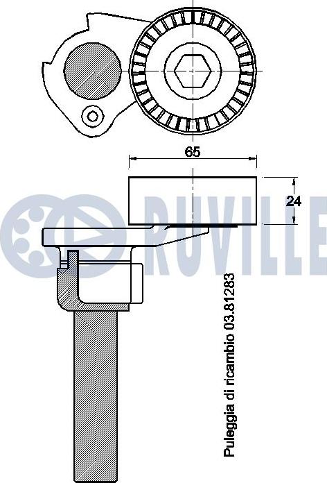 Ruville 541982 - Ремъчен обтегач, пистов ремък vvparts.bg