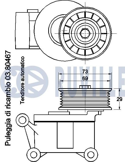 Ruville 541499 - Ремъчен обтегач, пистов ремък vvparts.bg