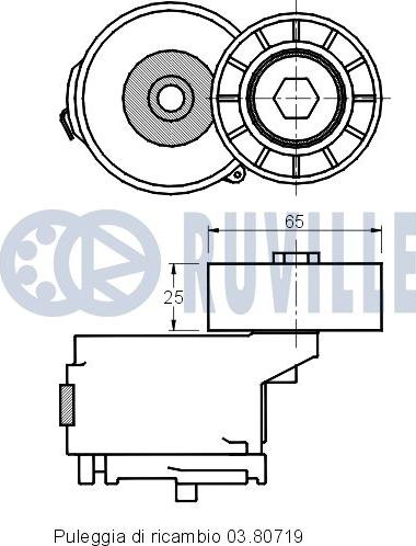 Ruville 541443 - Ремъчен обтегач, пистов ремък vvparts.bg