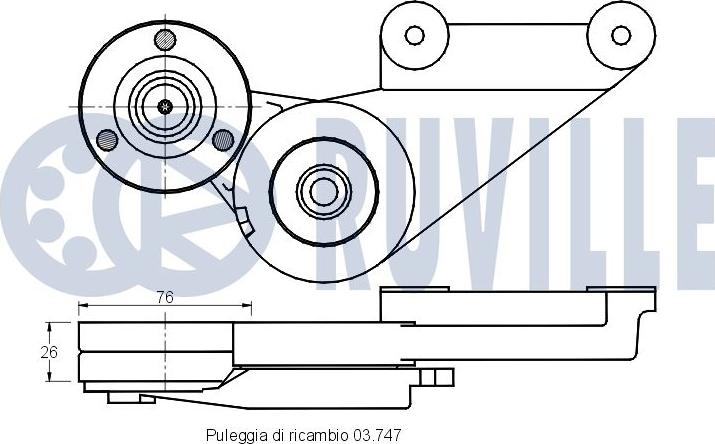 Ruville 541442 - Ремъчен обтегач, пистов ремък vvparts.bg