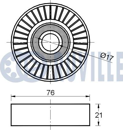 Ruville 541459 - Паразитна / водеща ролка, пистов ремък vvparts.bg