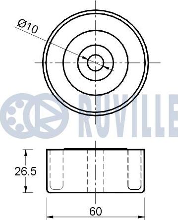 Ruville 541466 - Паразитна / водеща ролка, пистов ремък vvparts.bg