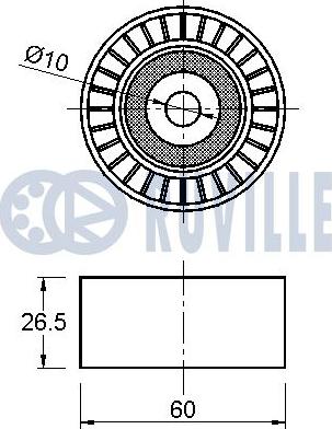 Ruville 541467 - Паразитна / водеща ролка, пистов ремък vvparts.bg