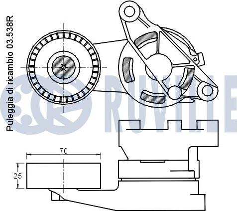 Ruville 541409 - Ремъчен обтегач, пистов ремък vvparts.bg